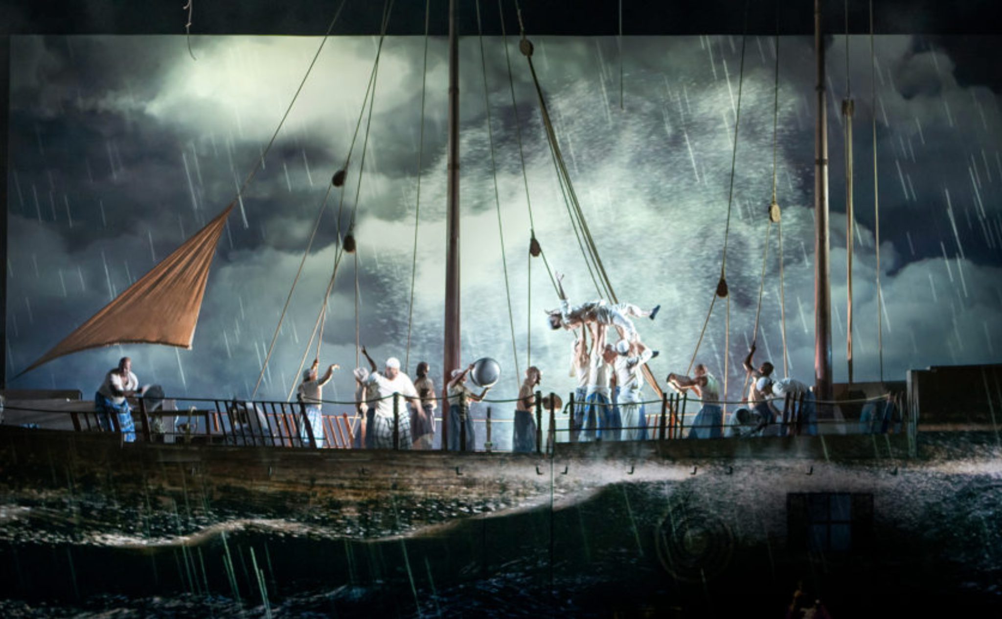 Memoirs of a Sailor II: a dhow at sea on the theatre stage