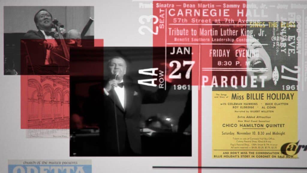 Carnegie Hall: concert typography and archival performance collage