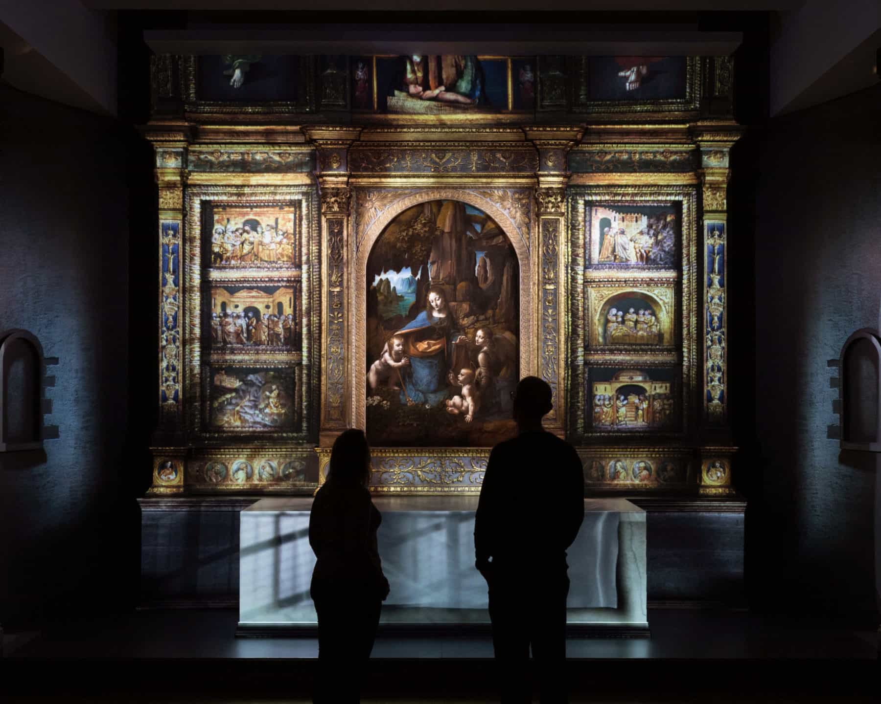 Leonardo exhibition: The Virgin of the Rocks in a chapel-like setting