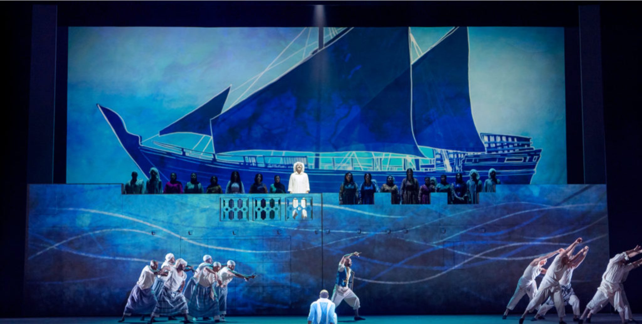 Memoirs of a Sailor II: projected imagery across the dhow set